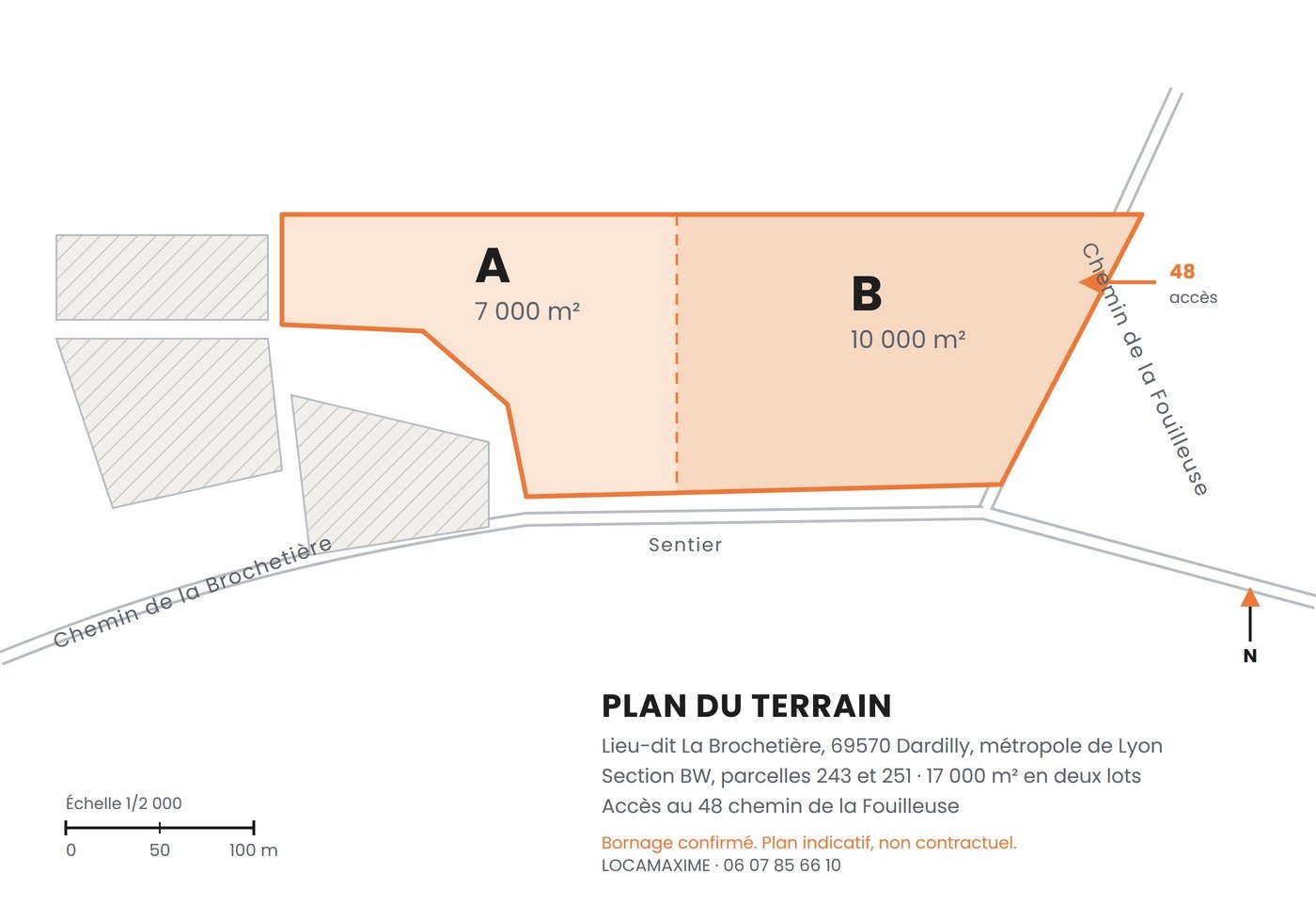 Terrain 1,7 ha, La Brochetière